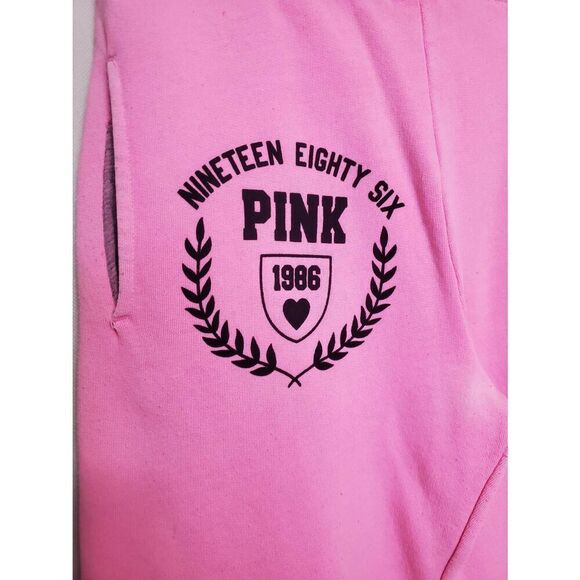 PINK Vicrtorias Secret Vintage Y2K Velvet Spell Out Drawstring Waist Sweatpants - Picture 3 of 7